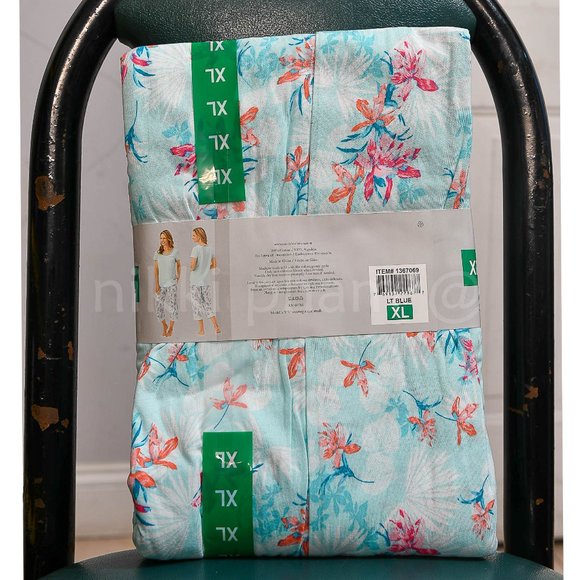 NWT Carole Hochman Ladies' 4-piece Pajama Set light blue - Picture 6 of 6